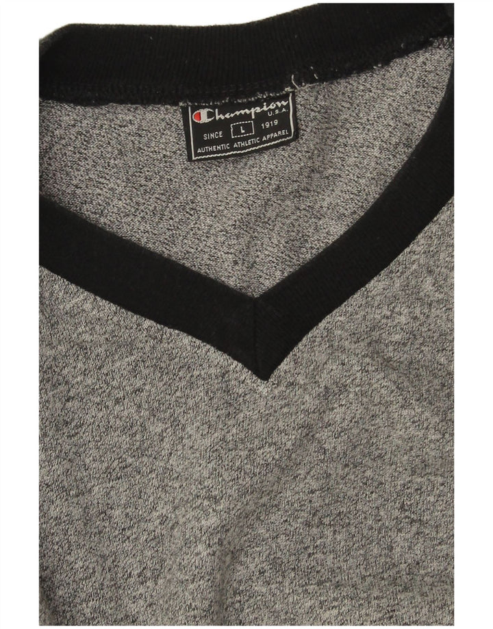 Tricou pentru bărbați Champion Top mare gri Colorblock