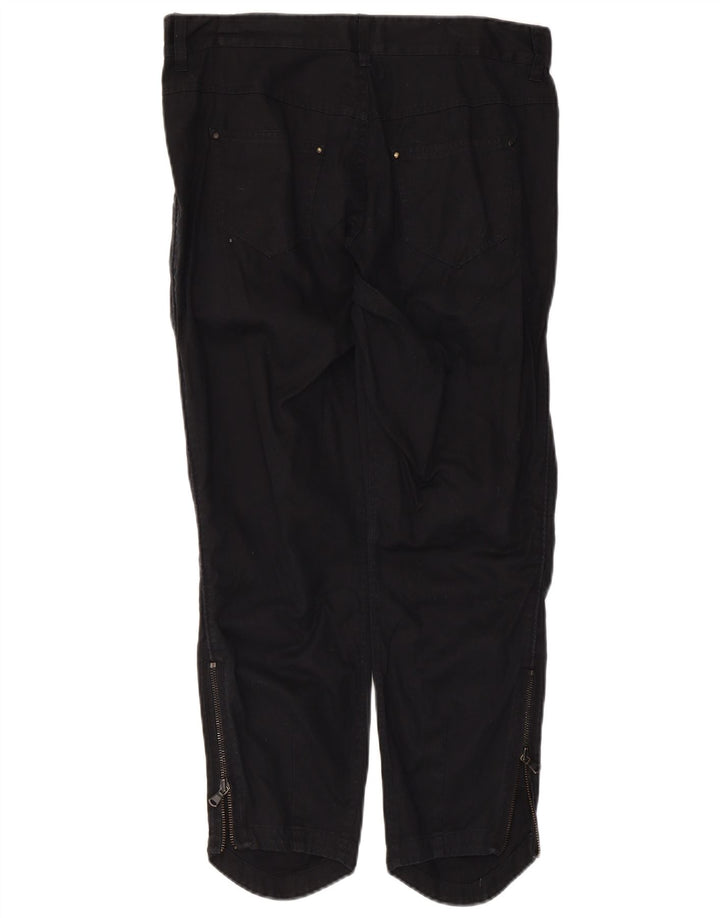 Pantaloni cropped pentru femei Diesel L32 L25 bumbac negru
