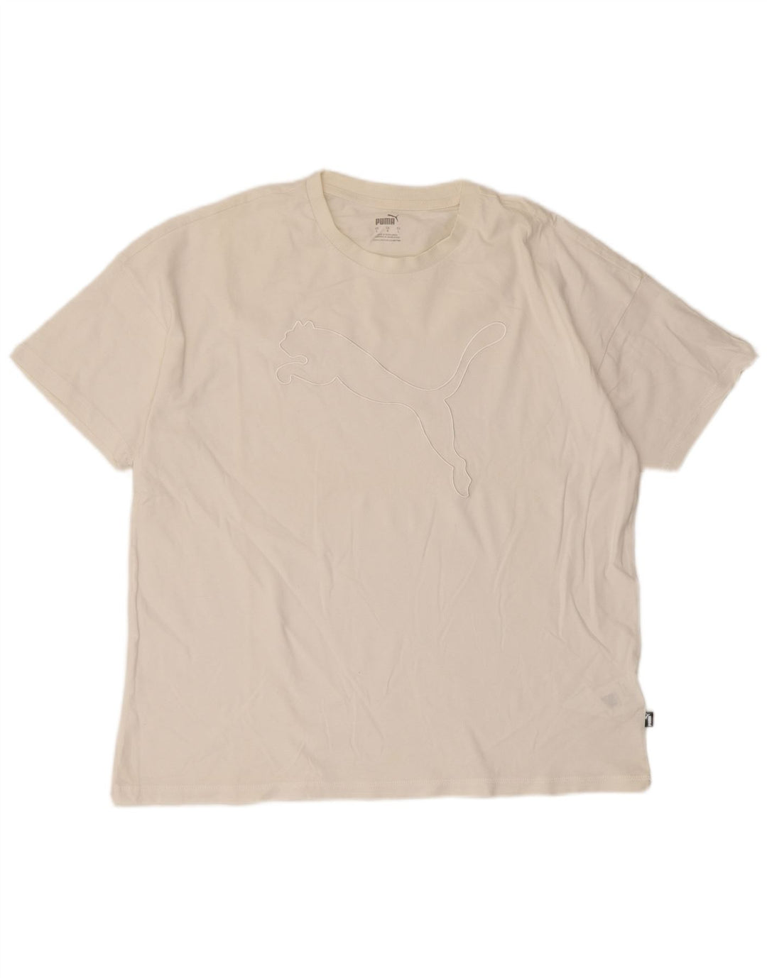 Tricou grafic Puma pentru bărbați Top mare din bumbac alb