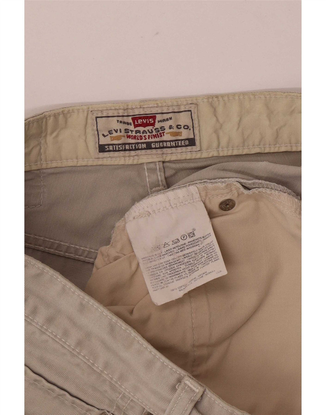 Levi's Mens Regular Denim Shorts Large W33 Beige Bumbac