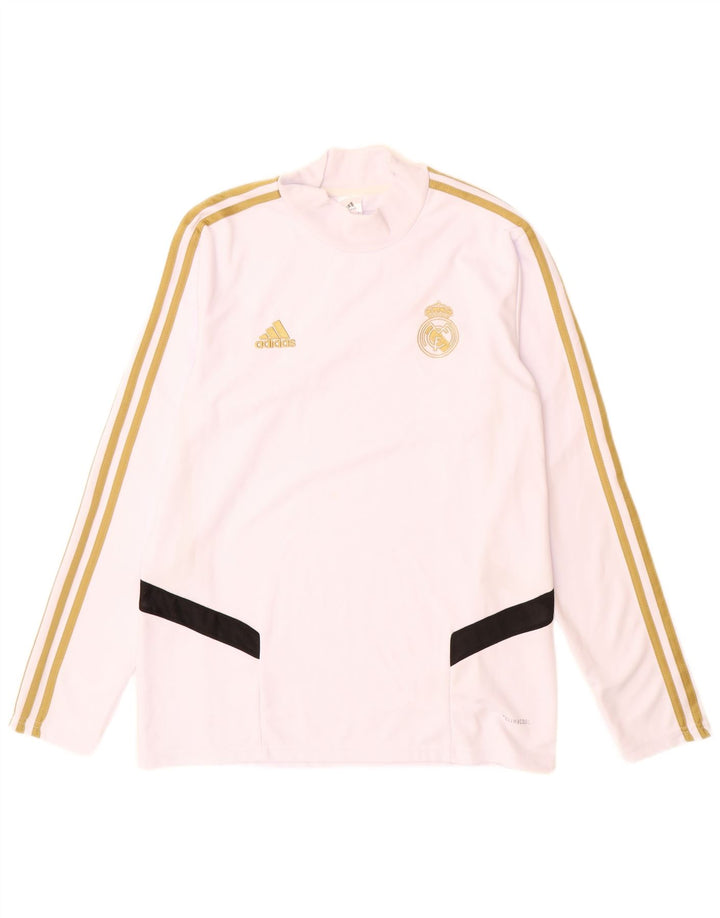 Adidas Real Madrid Top cu mânecă lungă XL, alb, poliester