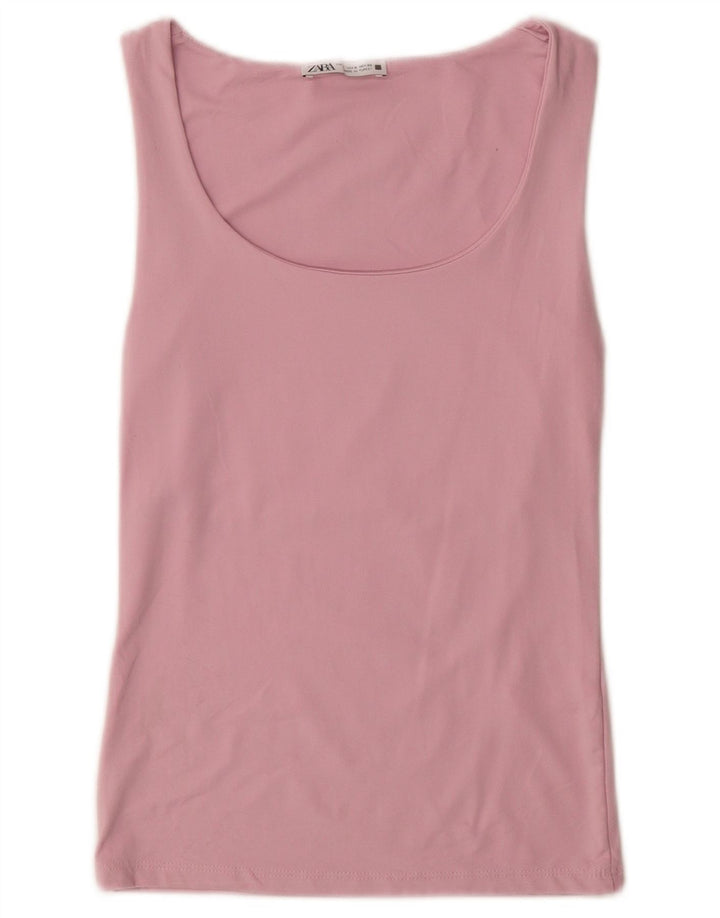 Vest Vest Top Femei Zara UK 10 Mic Roz Poliamidă