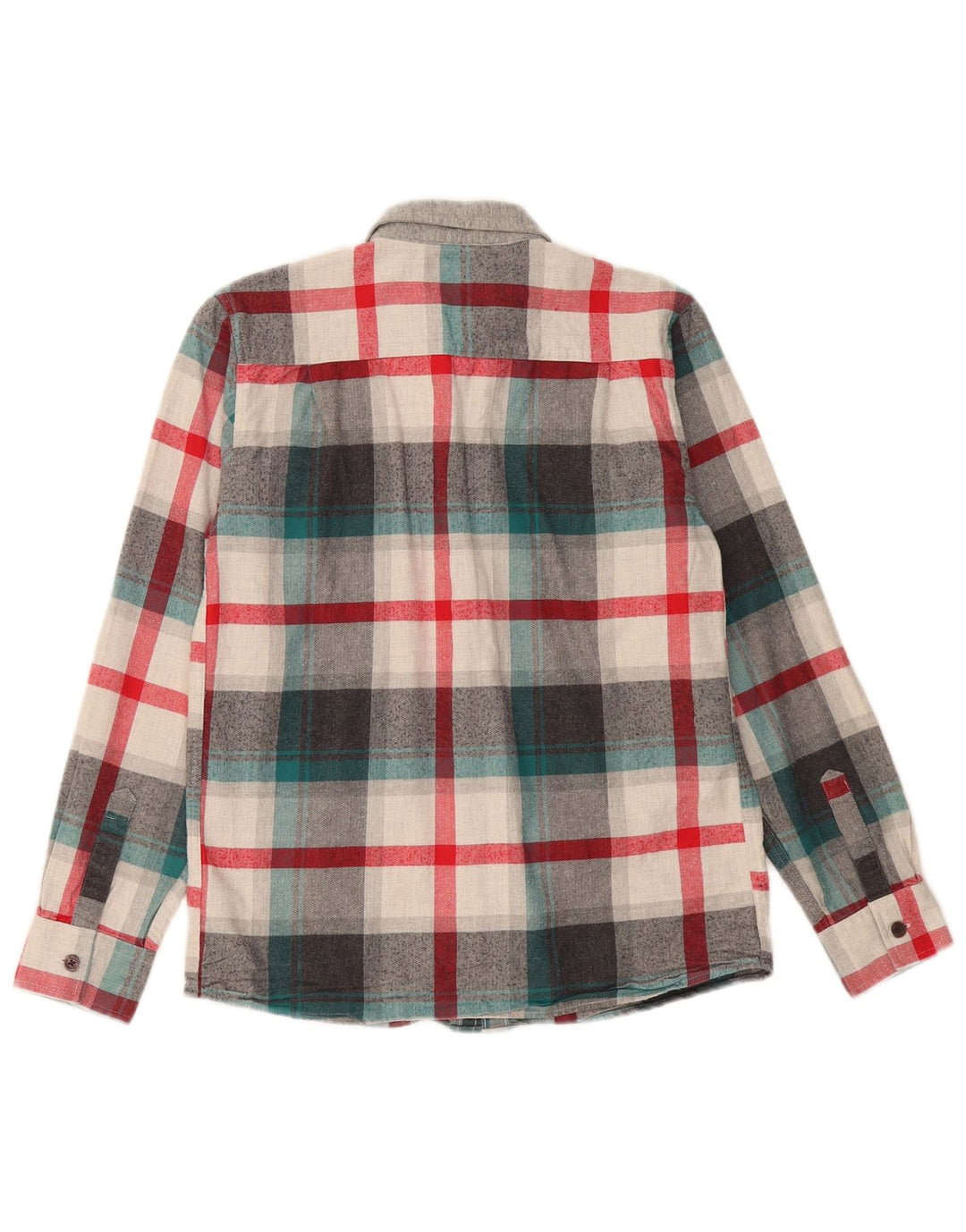 Cămașă de flanel pentru băieți Ted Baker 12-13 ani, bumbac în carouri gri