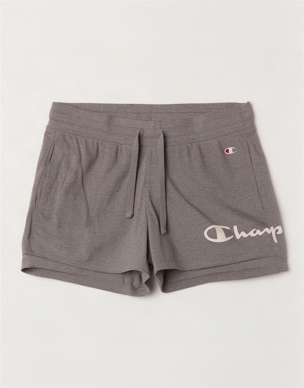 Pantaloni scurți de sport grafic Champion pentru femei UK 6 XS Gri Flecked