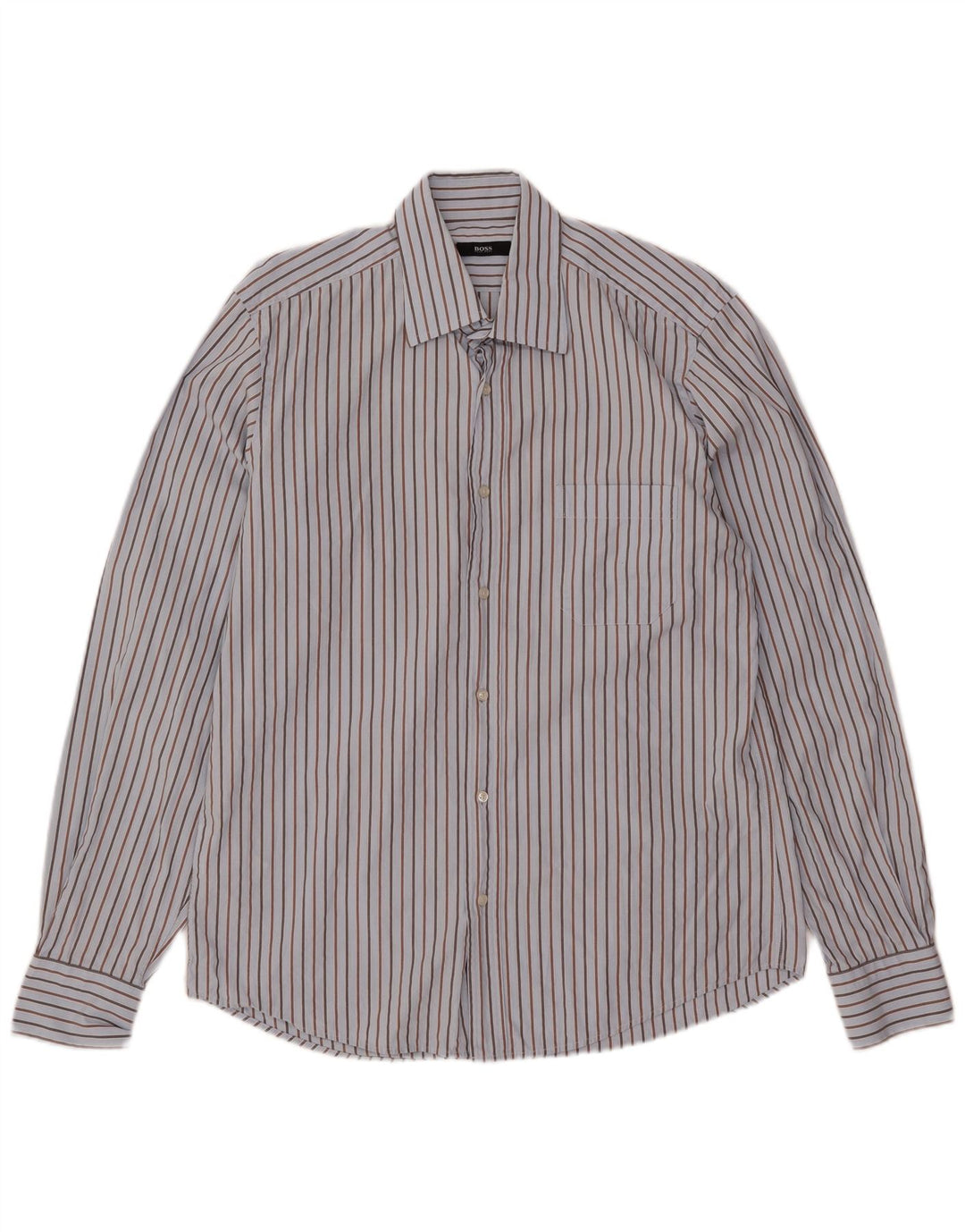 Cămașă pentru bărbați Hugo Boss Mărimea 40 15 3/4 Bumbac cu dungi albastre medii