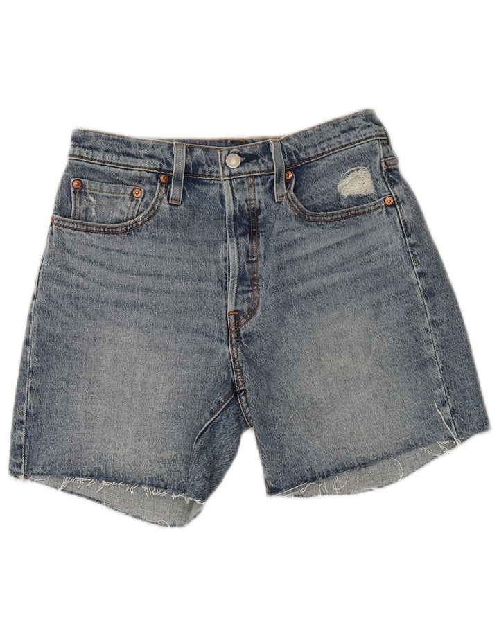 Pantaloni scurți Levi's pentru femei 501 distressed denim W27 Small Blue Bumbac