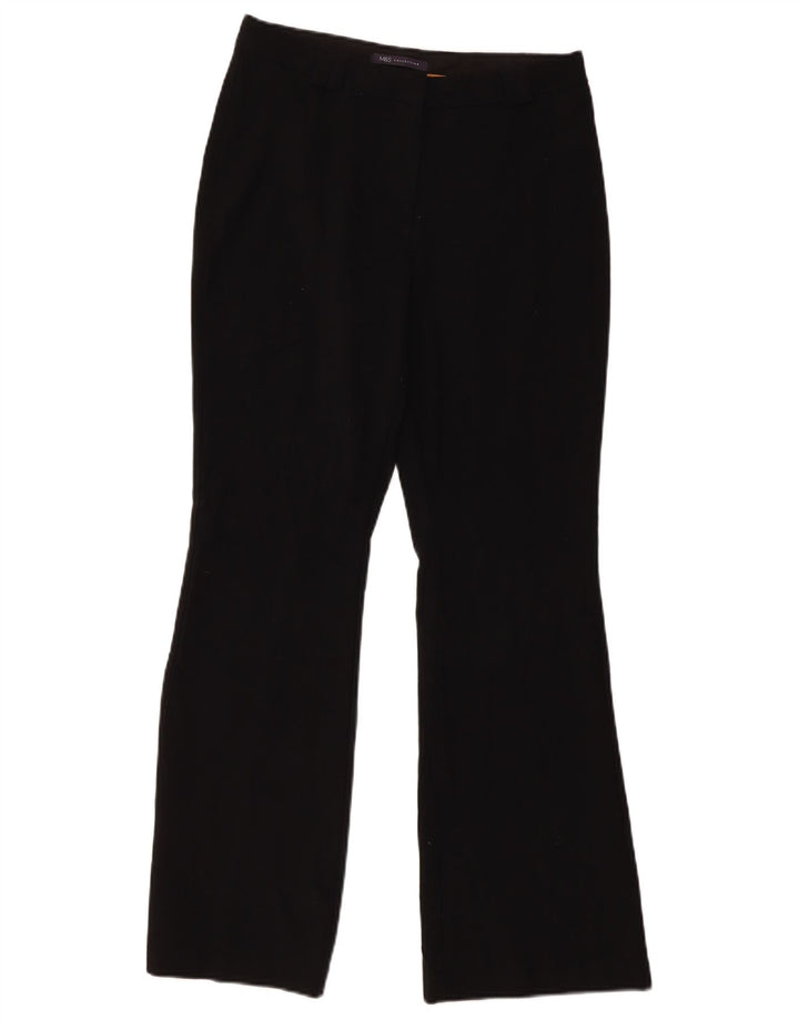 Marks & Spencer Pantaloni casual Bootcut pentru femei UK 10 Small W32 L30 Negru