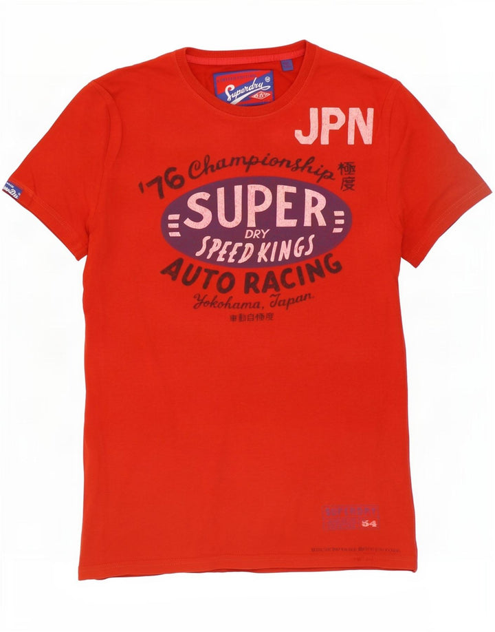 Tricou grafic pentru bărbați Superdry Top din bumbac roșu mediu