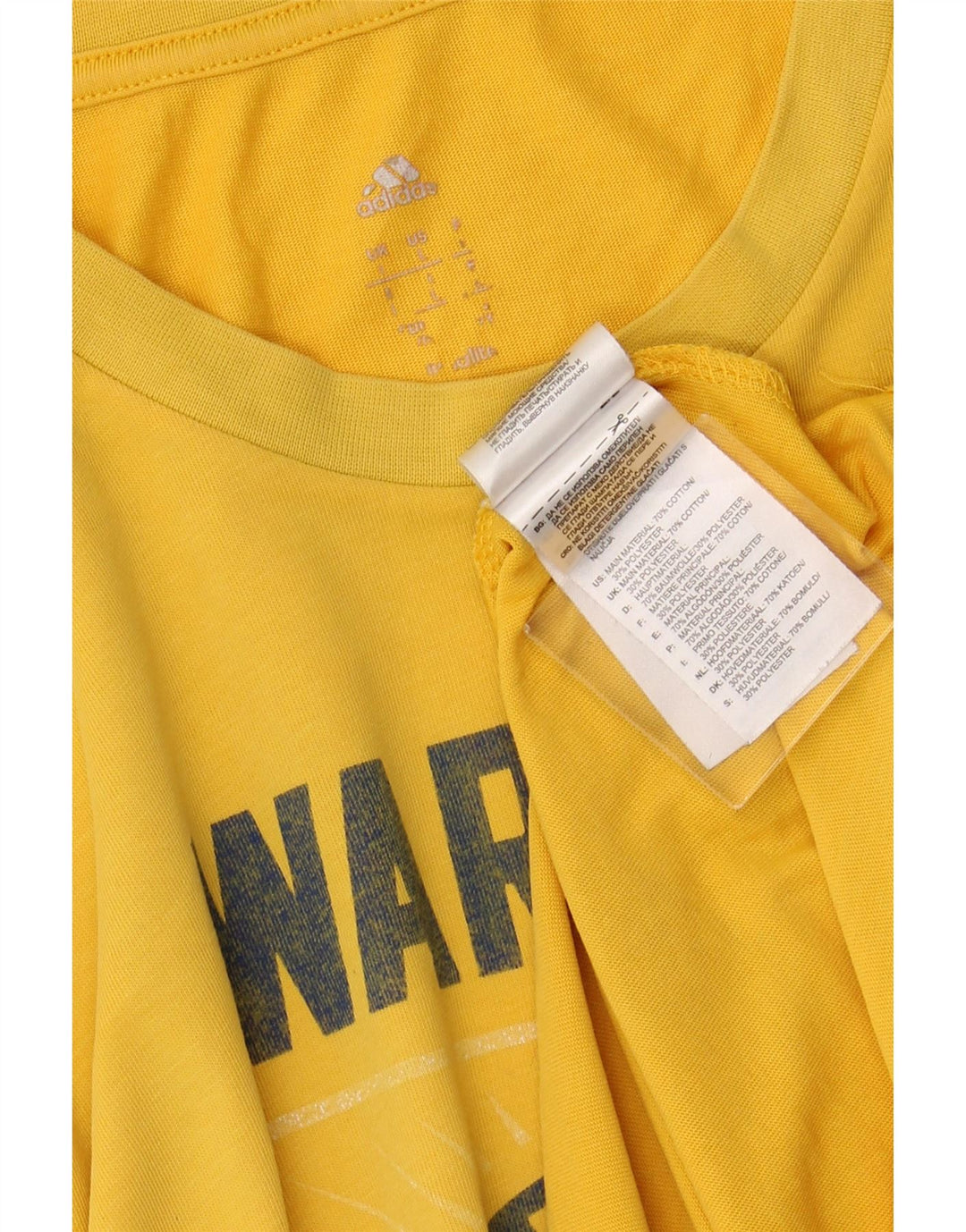 Tricou grafic ADIDAS Golden State Warriors pentru bărbați Top mare din bumbac galben