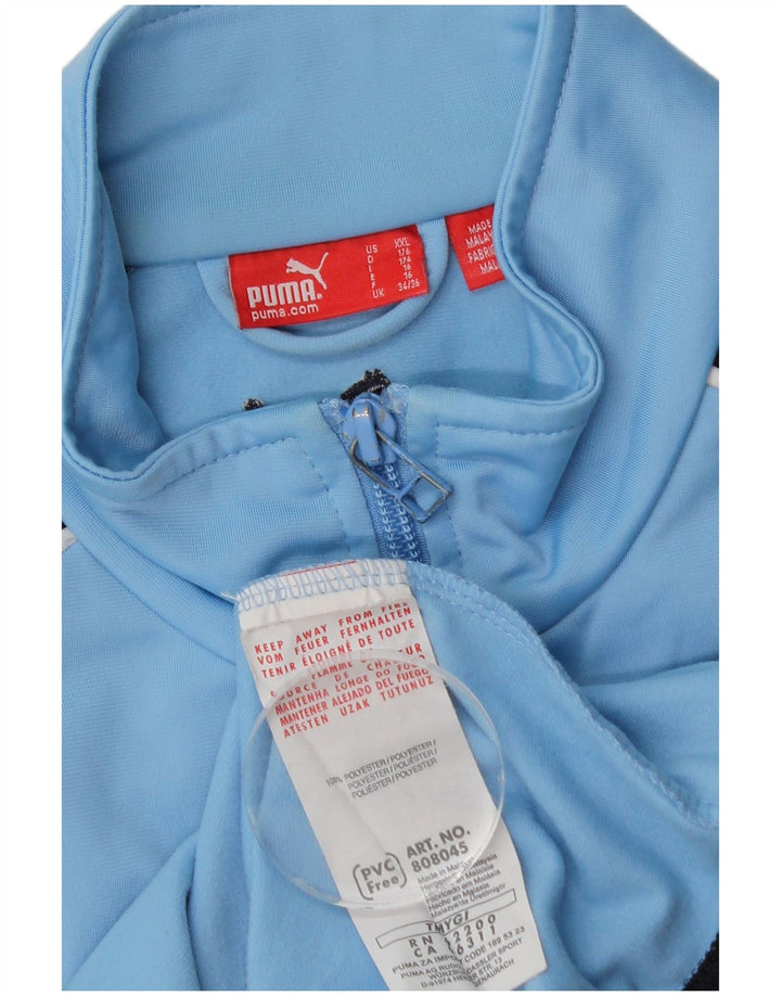 Jachetă de trening Puma pentru băieți 15-16 ani, albastru, poliester color bloc