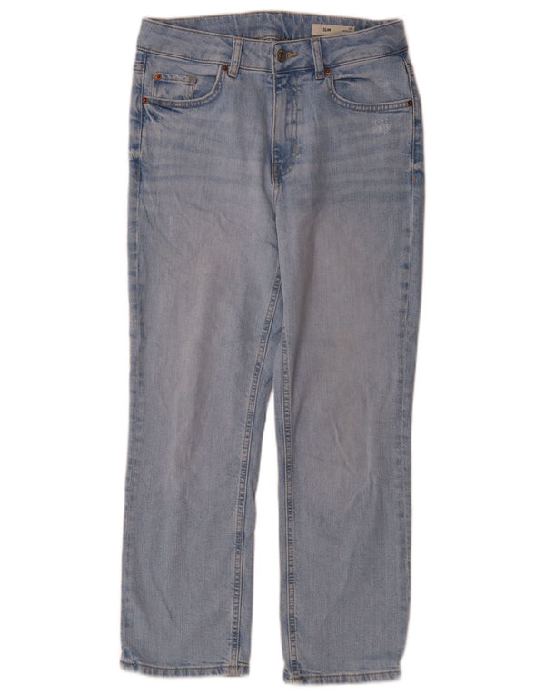 Blugi subțiri pentru femei Marks & Spencer UK 10 Mici W28 L27 Bumbac albastru