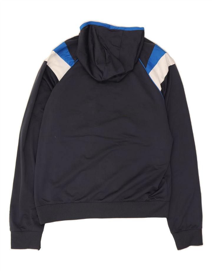 PUMA Mens Zip Hoodie Sweater XL Navy Blue Colourblock Polyester Vintage Puma and Second-Hand Puma from Messina Hembry 