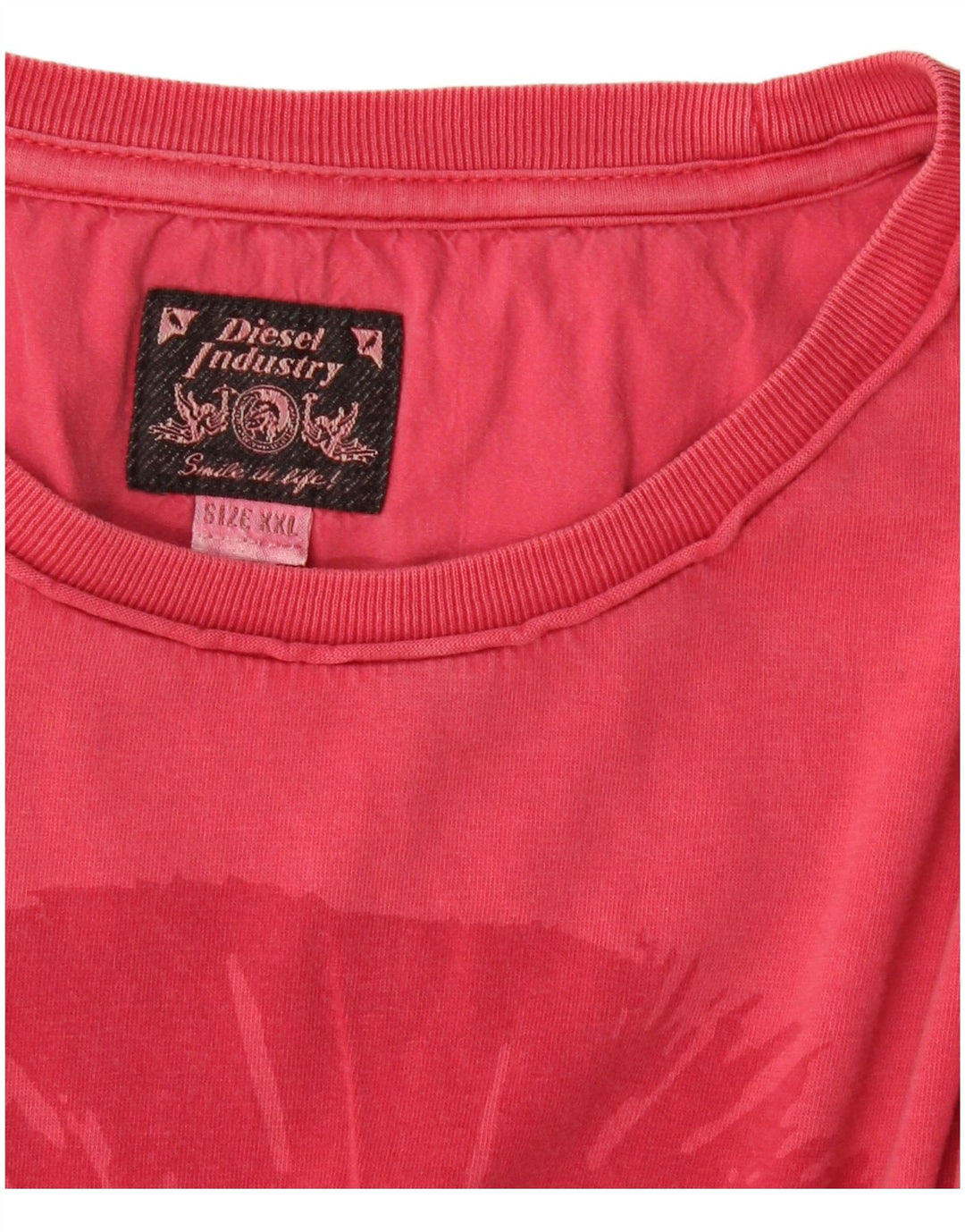 Tricou grafic pentru bărbați DIESEL Top 2XL roz