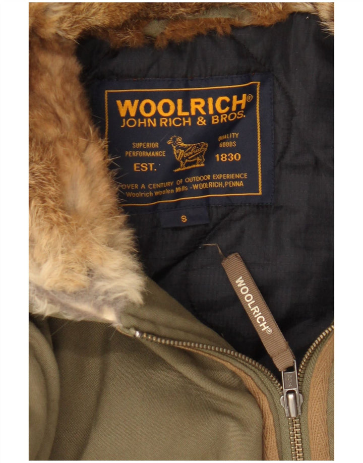 Gilet militar căptușit pentru femei Woolrich UK 10 Small Green Nylon