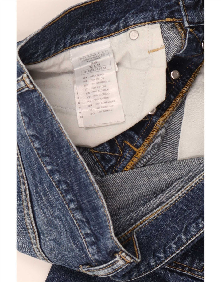 Blugi drepti pentru bărbați Carhartt W32 L34 Bumbac bleumarin
