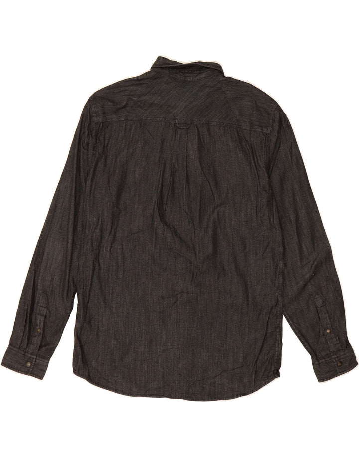 JACK & JONES Mens Slim Fit Shirt Large Grey Cotton Vintage Jack & Jones and Second-Hand Jack & Jones from Messina Hembry 
