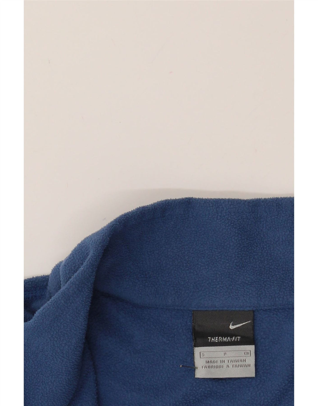 NIKE Mens Therma-Fit Zip Neck Fleece Jumper Small Blue Polyester Vintage Nike and Second-Hand Nike from Messina Hembry 