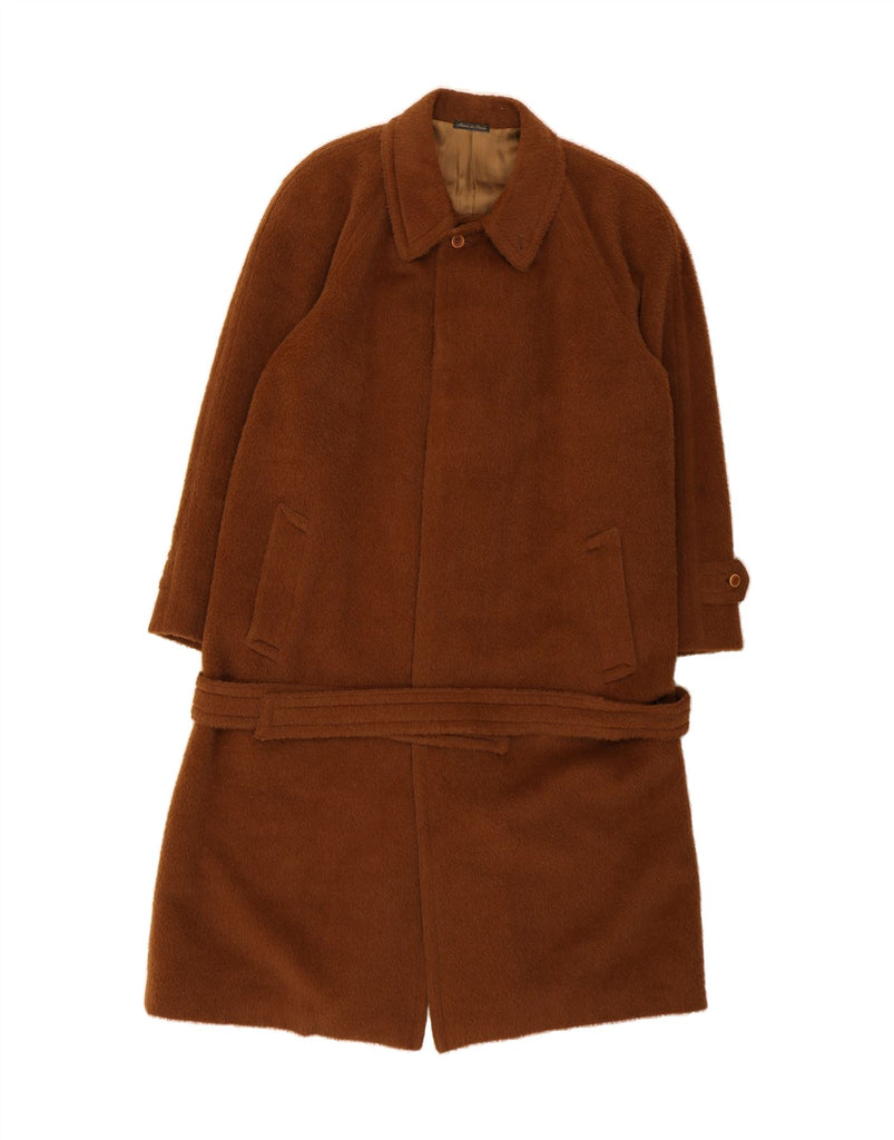 PAL ZILERI Mens Eraldo Overcoat IT 48 Medium Brown Alpaca Wool Vintage Pal Zileri and Second-Hand Pal Zileri from Messina Hembry 