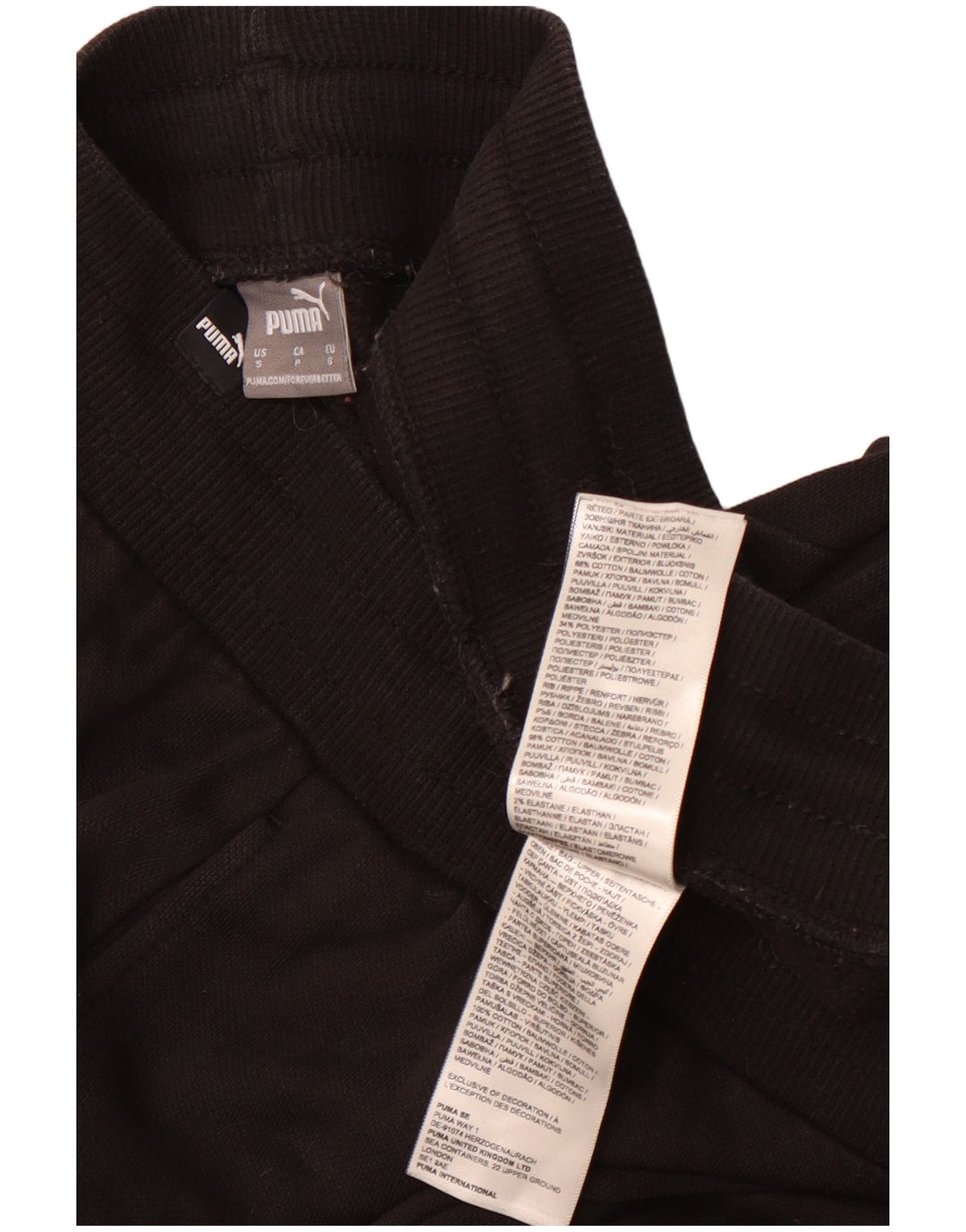 Pantaloni de trening Puma pentru bărbați Joggeri mici din bumbac negru