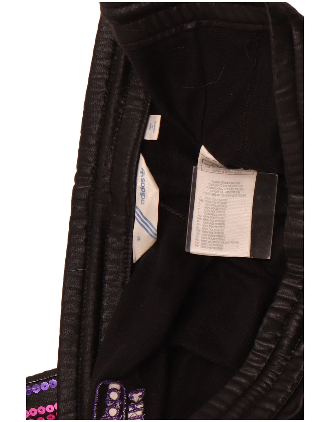 Pantaloni de trening ADIDAS pentru femei UK 18 XL poliester negru