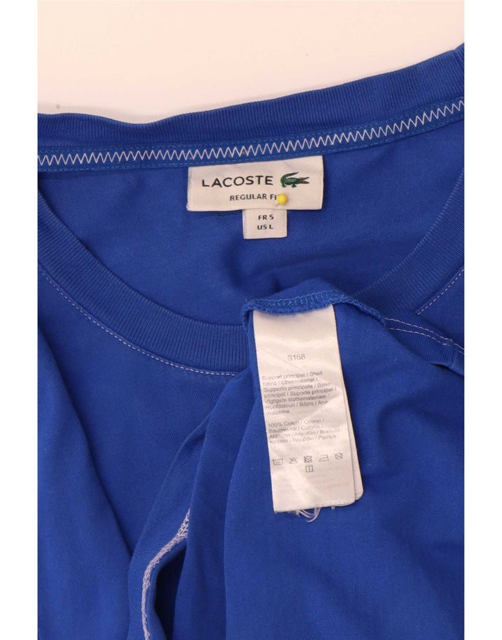 Tricou grafic Lacoste pentru bărbați, cu croiala normală, marimea 5 mare, bumbac albastru