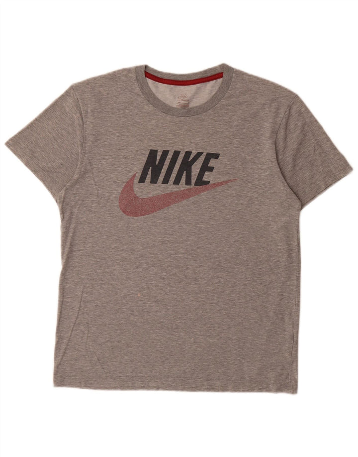 Tricou grafic Nike pentru bărbați Top mic, gri, bumbac