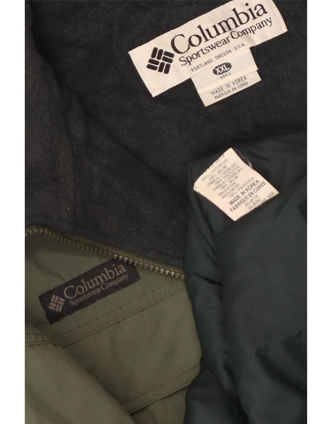 Jachetă de vânt pentru bărbați Columbia UK 44 2XL Kaki Nylon