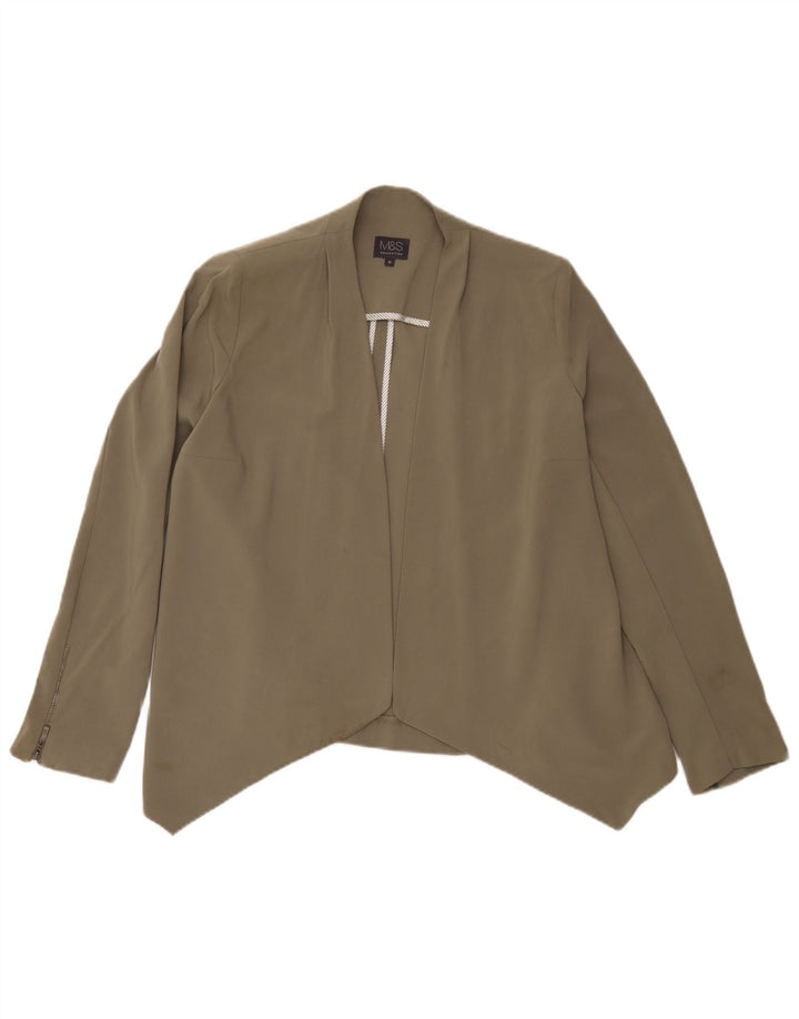 Cardigan pentru femei Marks & Spencer Top UK 10 Small Kaki Poliester