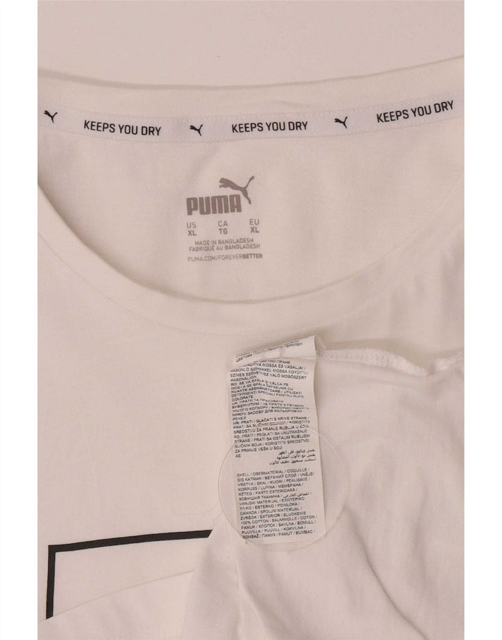 Tricou grafic Puma pentru bărbați Top XL Bumbac alb