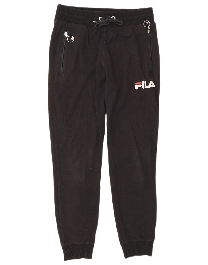 Pantaloni de trening cu grafic pentru femei Fila Pantaloni de jogging Mici Poliester negru
