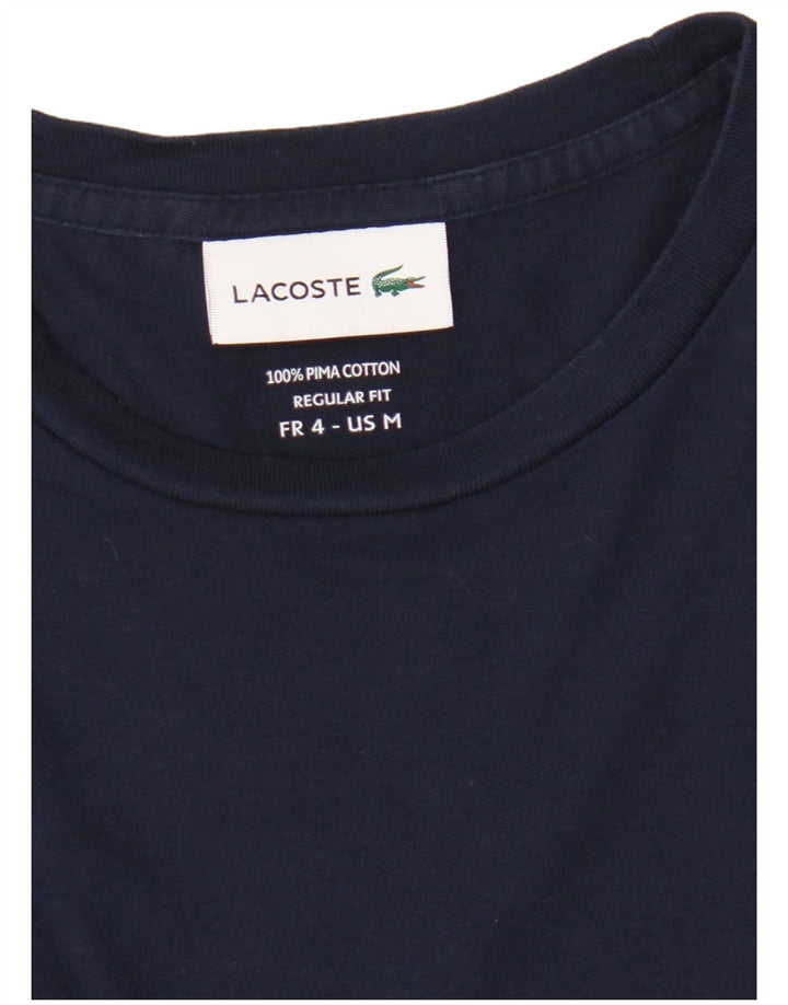 Tricou Lacoste pentru bărbați, cu croiala normală, top mărime 4, bumbac, albastru bleumarin mediu