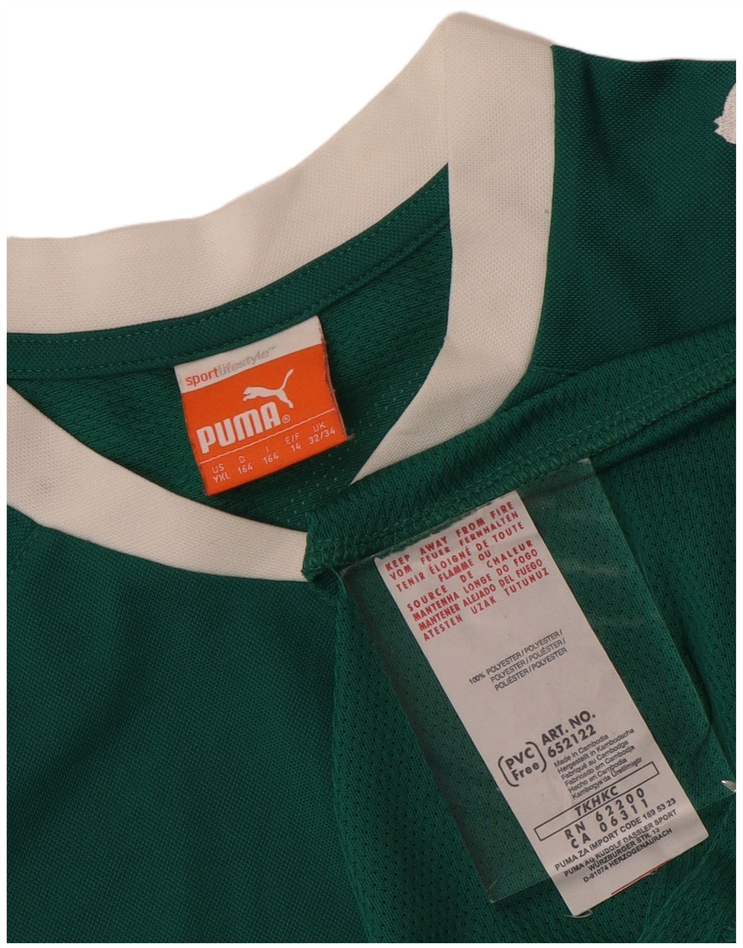 Tricou grafic PUMA pentru băieți Top 13-14 ani Poliester verde