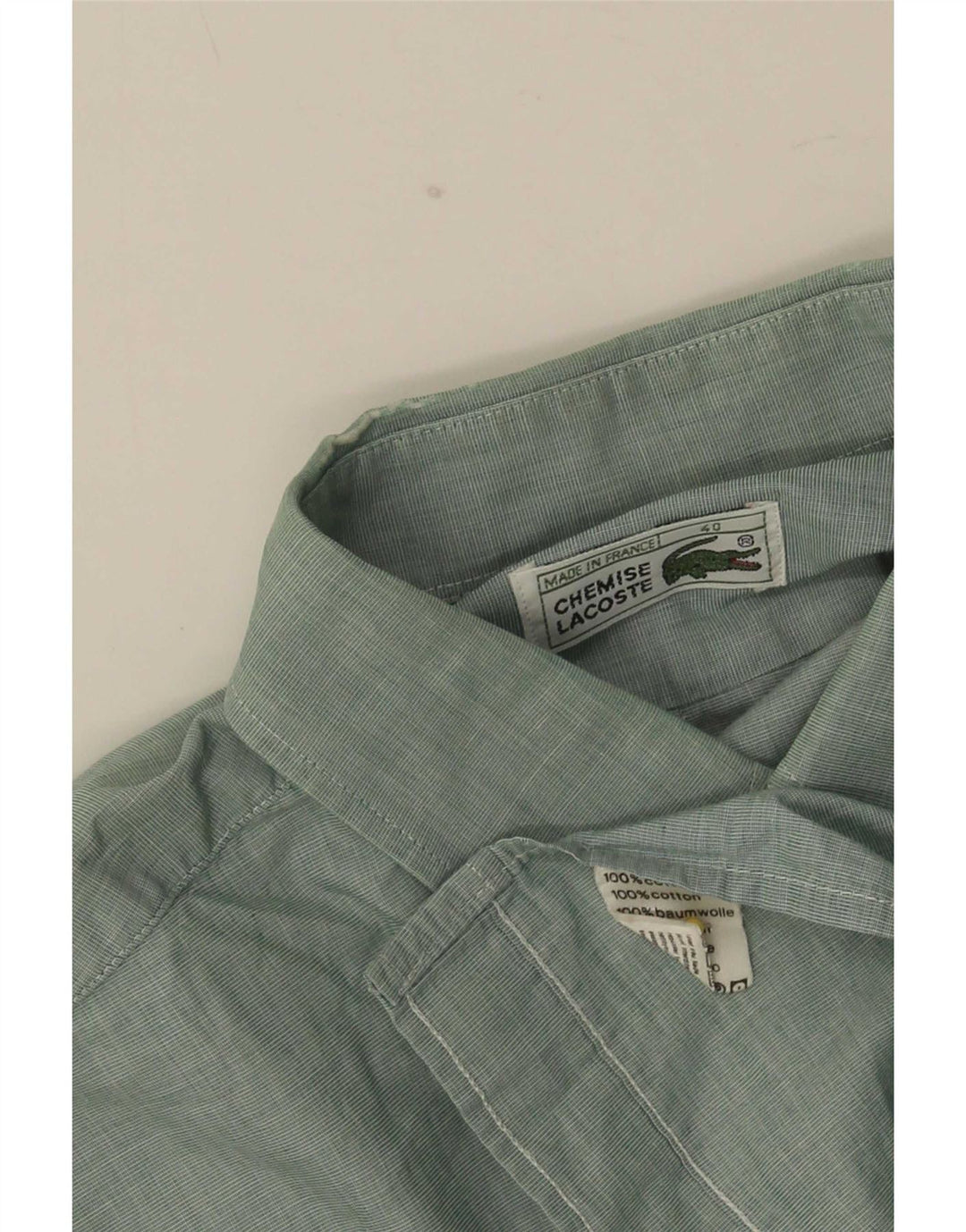Camasa barbati Lacoste Marimea 40 bumbac verde mediu