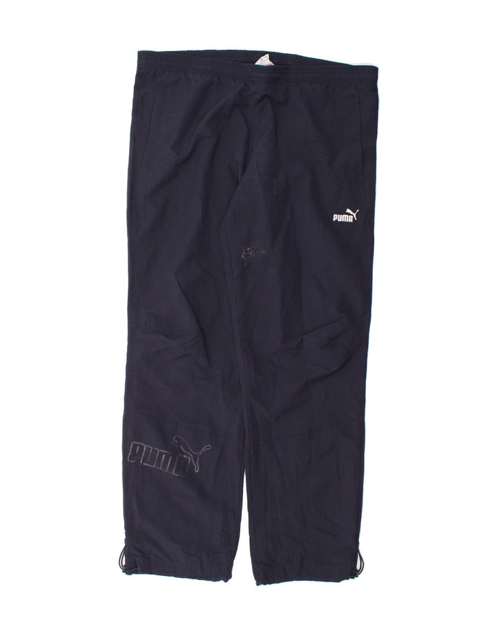 PUMA Mens Tracksuit Trousers Joggers Medium  Navy Blue Polyester Vintage Puma and Second-Hand Puma from Messina Hembry 