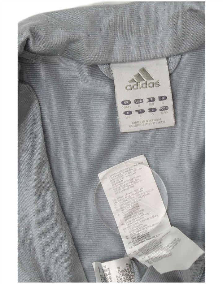 Jachetă de trening pentru bărbați Adidas UK 40/42 Gri mediu Poliester color bloc