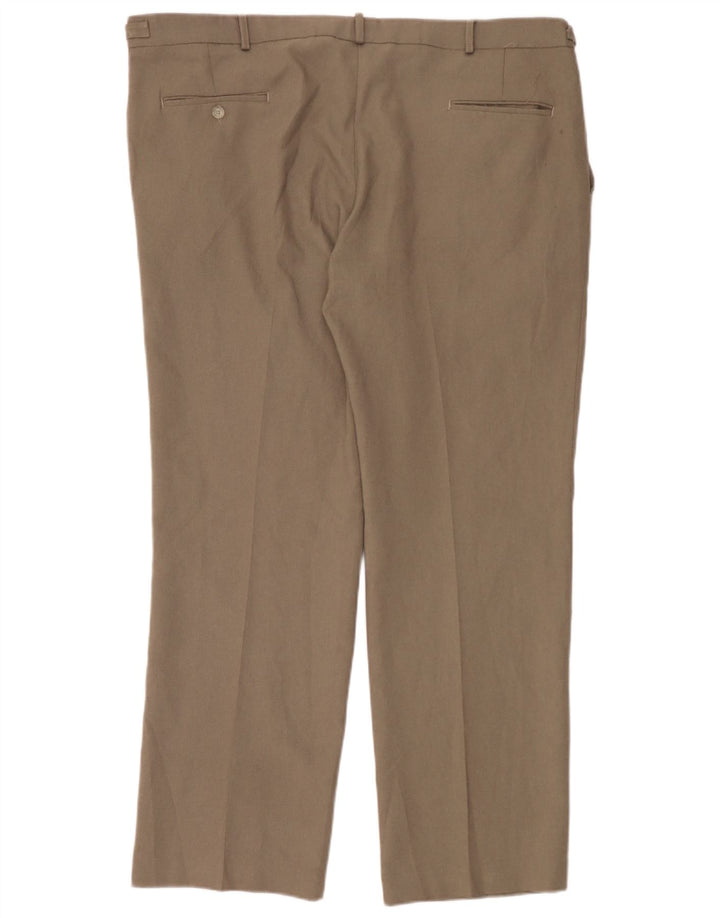 Pantaloni de costum pentru bărbați Farah L42 L30 Maro Poliester