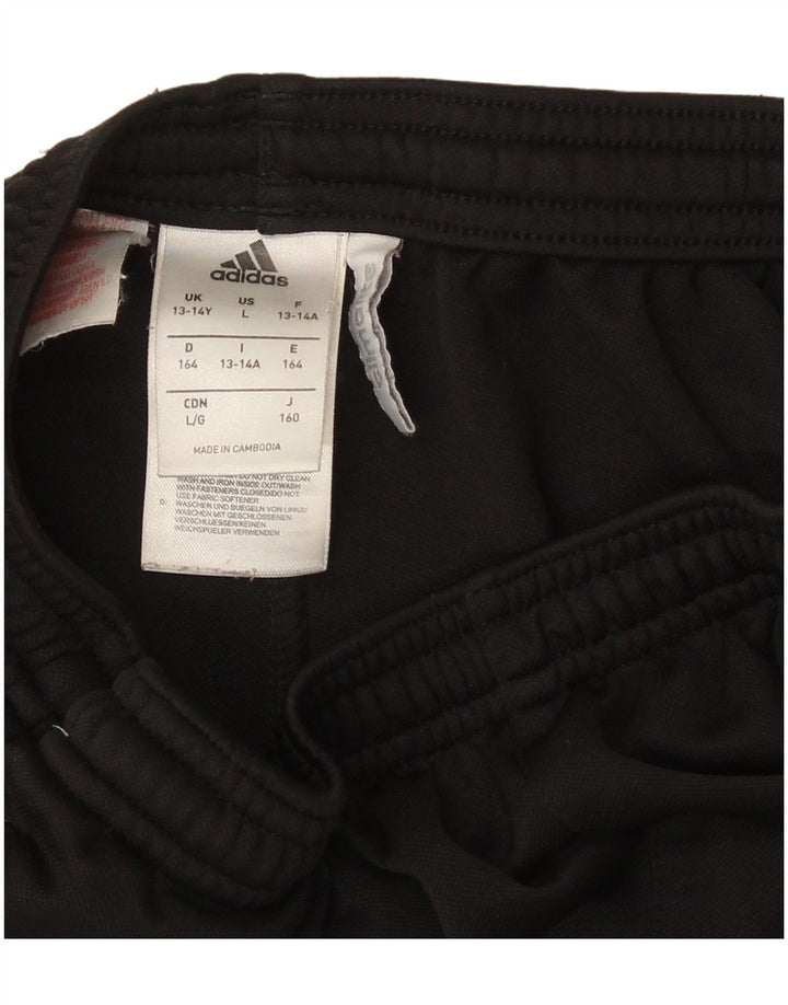 Pantaloni de trening Adidas Climalite pentru baieti 13-14 ani poliester negru