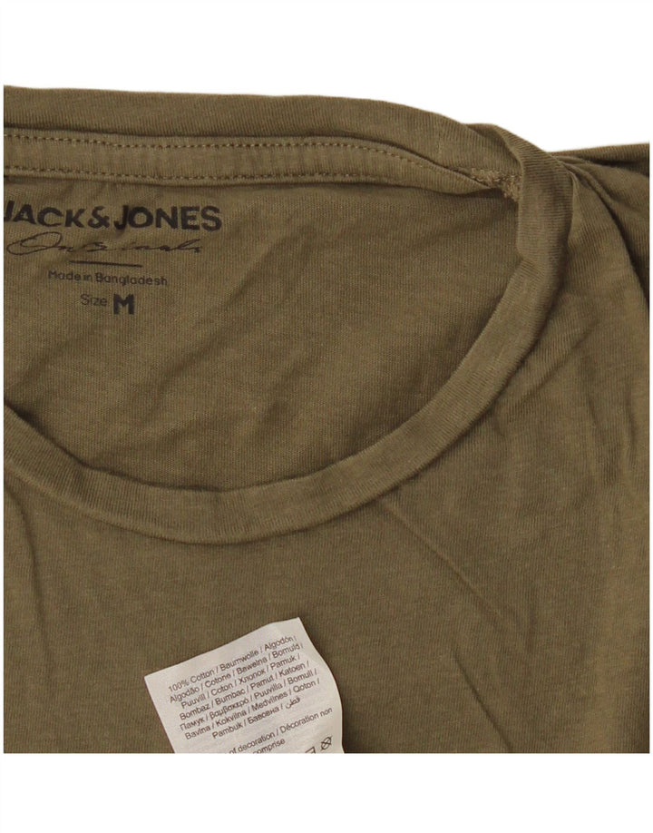 JACK & JONES Tricou Bărbați Top Mediu Kaki Bumbac