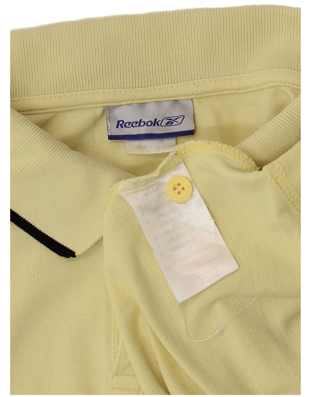Tricou polo REEBOK pentru bărbați, bumbac galben mediu