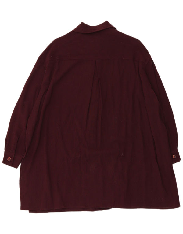 Gigli Rochie cămașă cu mânecă lungă supradimensionată pentru femei UK 10 Viscoză maro mică
