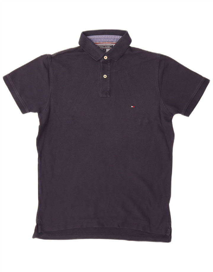 Tricou polo TOMMY HILFIGER pentru bărbați, bumbac mediu albastru bleumarin