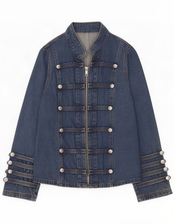 Vintage Womens Denim Jacket UK 20 2XL Blue Bumbac