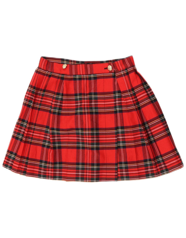 Fusta Mini Wrap Taie Înaltă pentru Femei Vintage IT 44 Medium W26 Red Carid