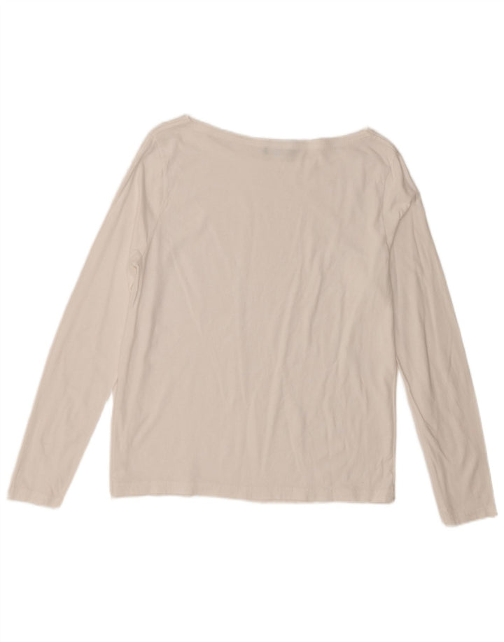 Top pentru femei Benetton cu mânecă lungă UK 12 Medium White