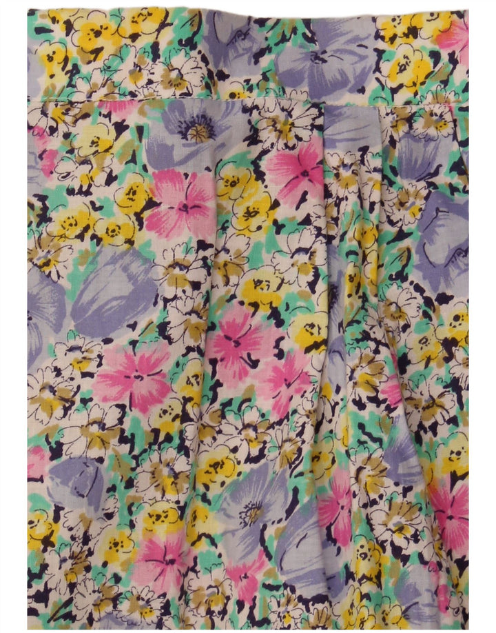 VINTAGE Womens A-Line Skirt W30 Medium Multicoloured Floral