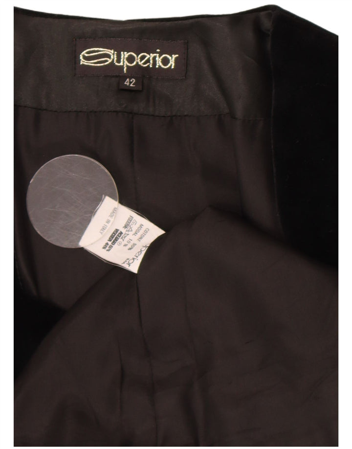Set de fuste 2 piese din velur cu 4 nasturi pentru femei Superior IT 42 Medium W28 Negru