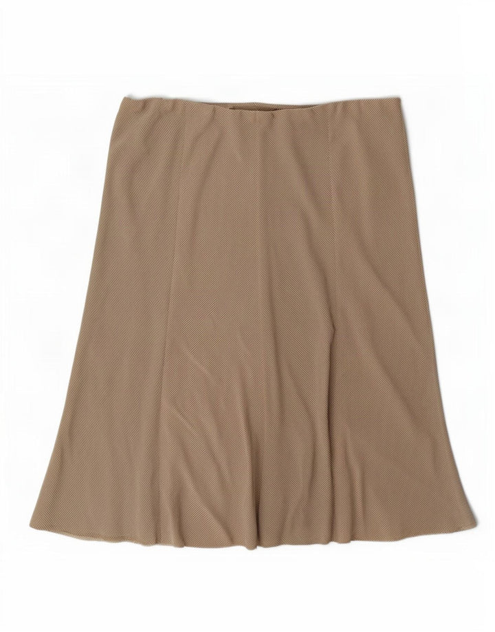 Fusta evazată pentru femei Marks & Spencer UK 18 XL W38 bej viscoză vichy
