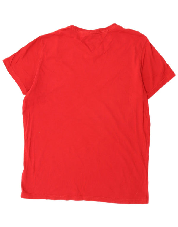 Tommy Hilfiger Mens Graphic T-Shirt Top XL Red Cotton