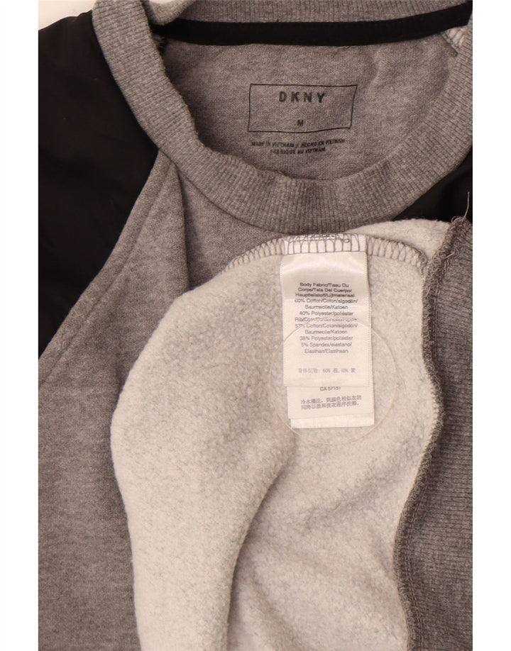 Pulover Dkny pentru bărbați, bumbac color bloc, gri mediu