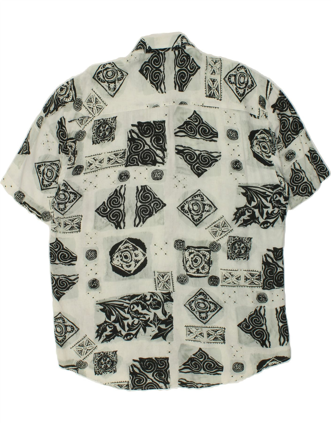 EARTHBOUND Mens Short Sleeve Shirt Size 41/42 Large Grey Viscose Vintage Earthbound and Second-Hand Earthbound from Messina Hembry 